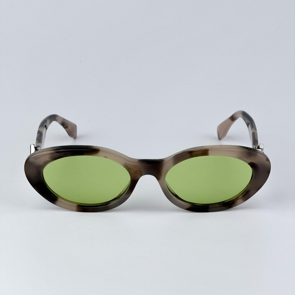 Fendi FF DIAMONDS FE40140U 01A Men NEW AUTHENTIC Sunglasses Oval Havana Green